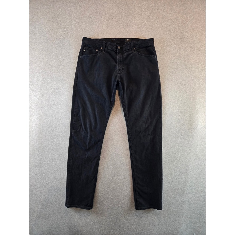 AG Adriano Goldschmied The Tellis Pants Mens 36x34 Black Modern Slim Fit Stretch